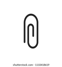 Paper clip icon vector, office symbol