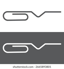 Conjunto de Vector de icono de Clip de papel. Colección de signo de ilustración de Clip de papel. Símbolo o logotipo del Clip