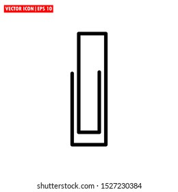 paper clip icon vector simple design