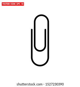 paper clip icon vector simple design