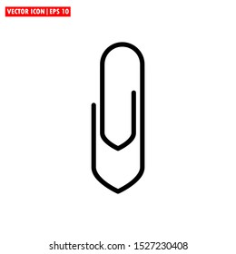 paper clip icon vector simple design