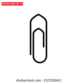 paper clip icon vector simple design