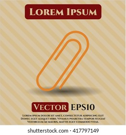 paper clip icon vector symbol flat eps jpg app web concept