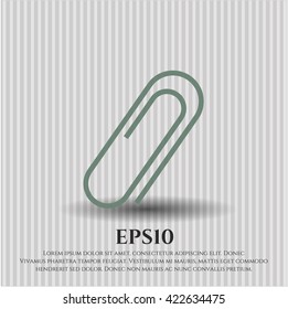 paper clip icon vector symbol flat eps jpg app web concept
