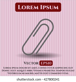 Papier-Clip-Symbol Vektorsymbol flach eps jpg app Web-Konzept