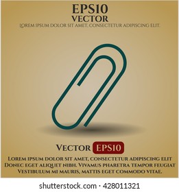 Paper Clip icon vector symbol flat eps jpg app web concept