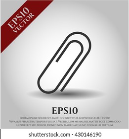Paper Clip icon vector symbol flat eps jpg app web concept