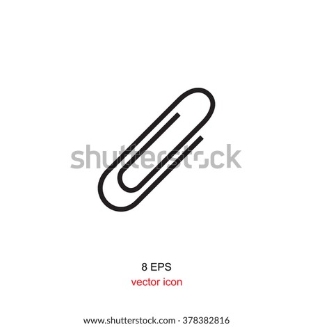 Paper clip Icon Vector symbol