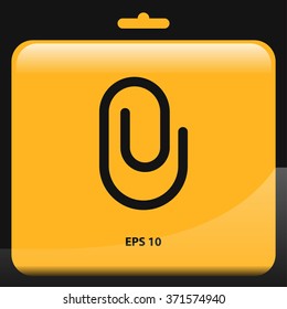 paper clip icon for web and mobile. flat design style
