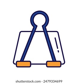 Icono de Clip de papel con fondo blanco Vector ilustración de stock