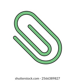 Paper Clip icon with white background vector stock illustration