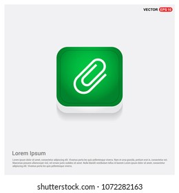 Paper clip iconGreen Web Button