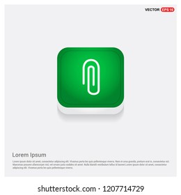 Paper clip iconGreen Web Button - Free vector icon