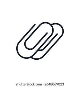 paper clip icons isolated on White Background. Flat style design
