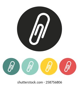 Paper clip icon.Vector illustration.