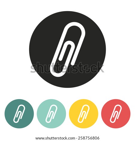 Paper clip icon.Vector illustration.