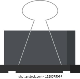 Paper clip, illustration, vector on white background.