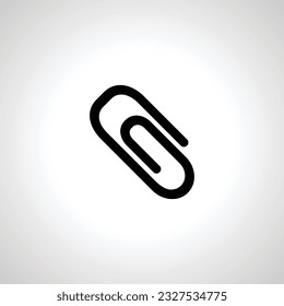 icono aislado de clip de papel. icono aislado de clip de papel.
