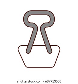 paper clip isolated icon