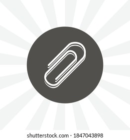 paper clip isolated simple solid vector icon
