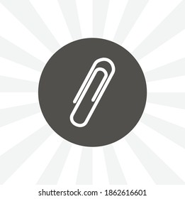 icono vectorial aislado de clip de papel. elemento de diseño educativo
