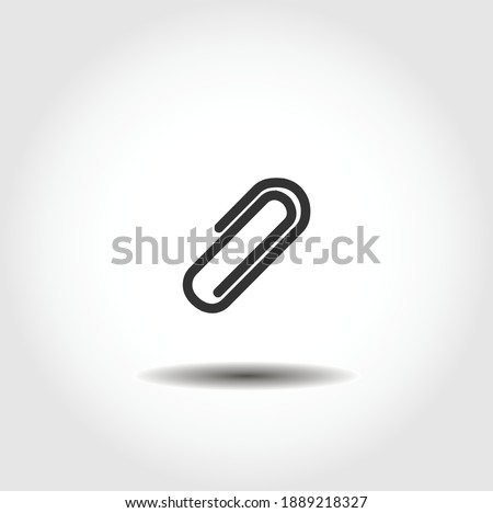 paper clip isolated vector icon. clip design element