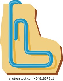 Paper Clip Letter Alphabet Vector Element