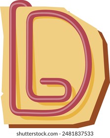 Paper Clip Letter Alphabet Vector Element