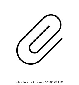 paper clip line art vector icon - ui icon vector