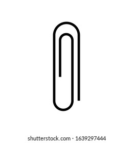 paper clip line art vector icon - ui icon vector