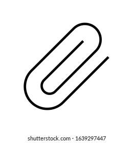 paper clip line art vector icon - ui icon vector