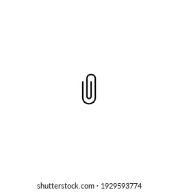 paper clip  line art vector icon