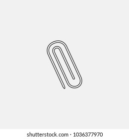 paper clip line icon