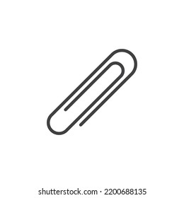 Icono de línea de clip de papel. signo de estilo lineal para concepto móvil y diseño web. Icono del vector de contorno del clip del documento. Símbolo, ilustración del logotipo. Gráficos vectoriales