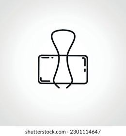 icono de línea de clip de papel. icono lineal del clip de papel.