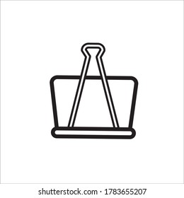 Paper clip line icon vector design template
