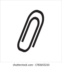 Paper clip line icon vector design template