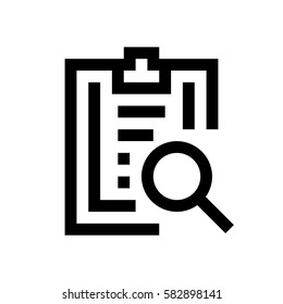 Paper clip mini line, icon, background and graphic. The icon is black and white, linear  flat, vector, pixel perfect, minimal, suitable for web and print. 
