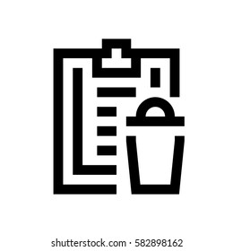 Paper clip mini line, icon, background and graphic. The icon is black and white, linear  flat, vector, pixel perfect, minimal, suitable for web and print. 