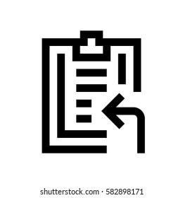 Paper clip mini line, icon, background and graphic. The icon is black and white, linear  flat, vector, pixel perfect, minimal, suitable for web and print. 