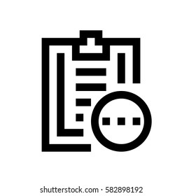 Paper clip mini line, icon, background and graphic. The icon is black and white, linear  flat, vector, pixel perfect, minimal, suitable for web and print. 