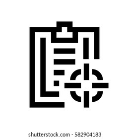 Paper clip mini line, icon, background and graphic. The icon is black and white, linear  flat, vector, pixel perfect, minimal, suitable for web and print. 