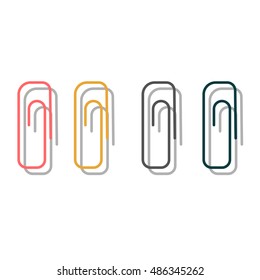 Paper clip office supply vector holder