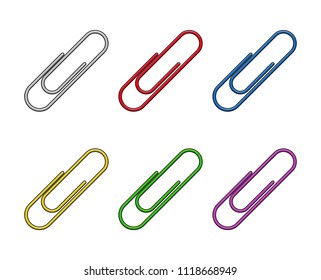 paper clip office vector design isolated on white
