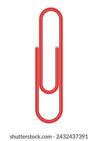Paper clip on a white background. Vector illustration.