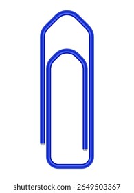 Paper clip on a white background. Vector illustration.
