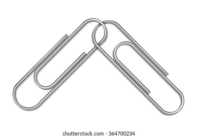 Paper clip on a white background