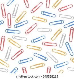 Paper Clip Pattern in Vector. 