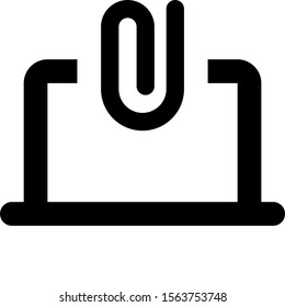 Paper clip resembling digital attachment on smartphone