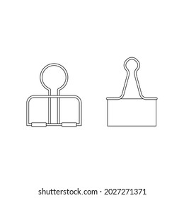 Papierklammer-Set. Isolierte Vektorklammer-Kunst.